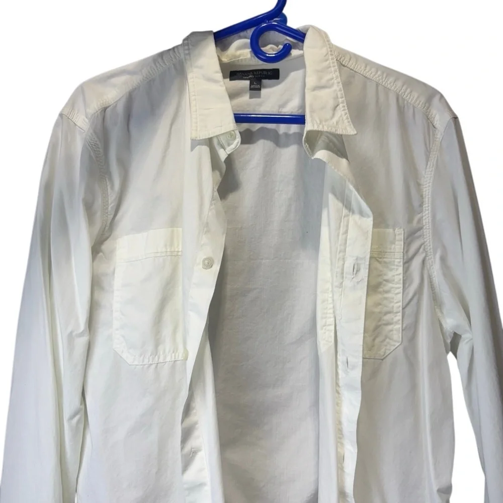 Banana Republic Men's White Button Down Shirt
